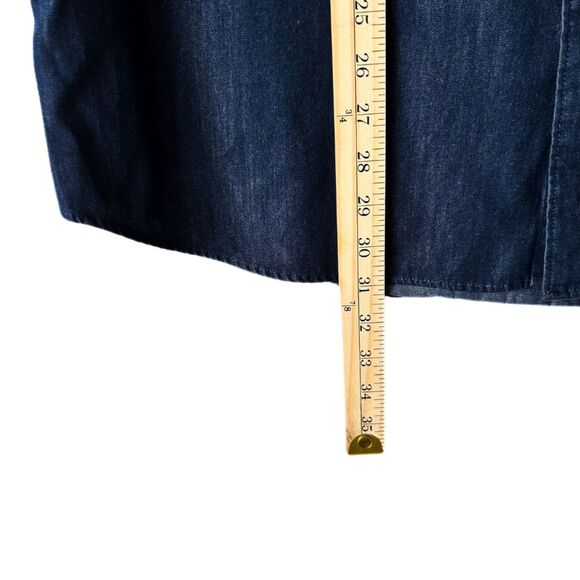 Van Heusen Button Down Denim Blue Cotton Short Sleeve Collared Shirt Men’s XL - Picture 7 of 8